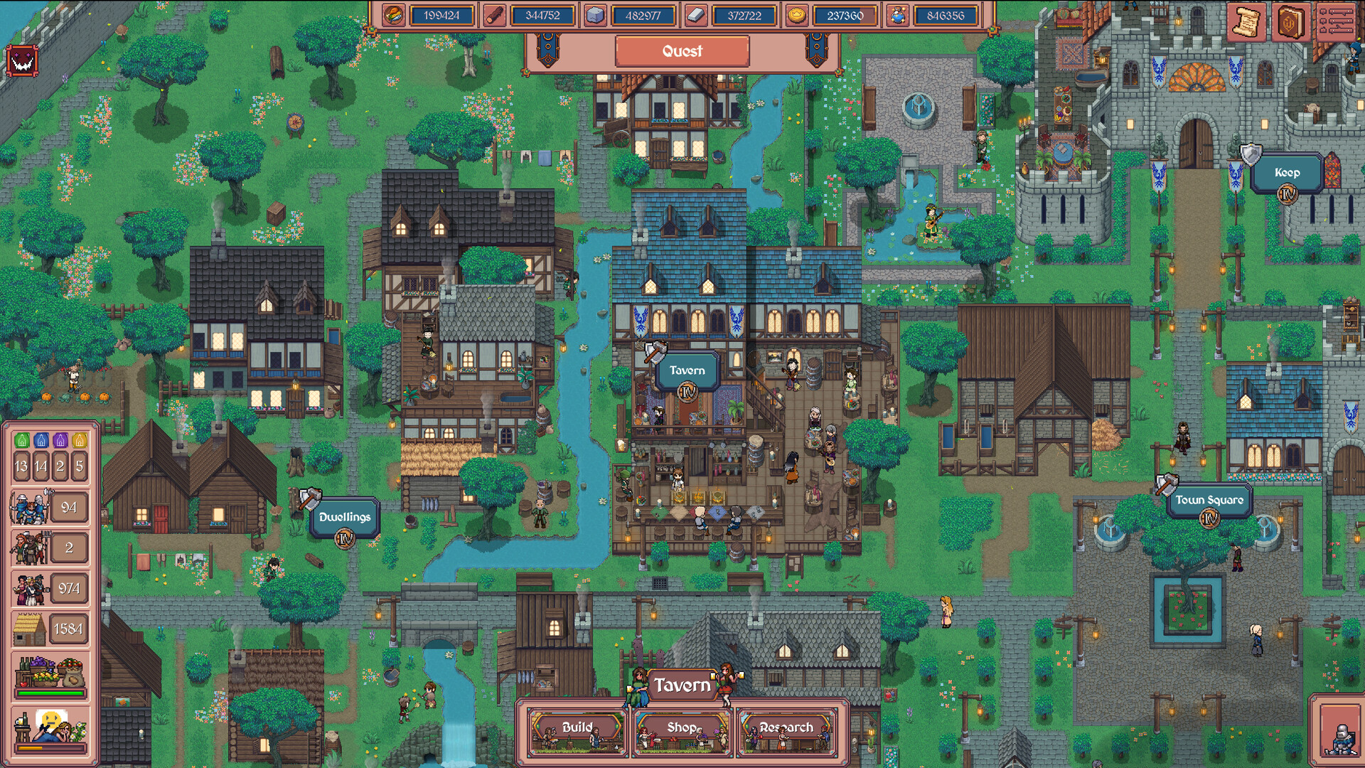 A green medieval settlement in Hearth and Hamlet